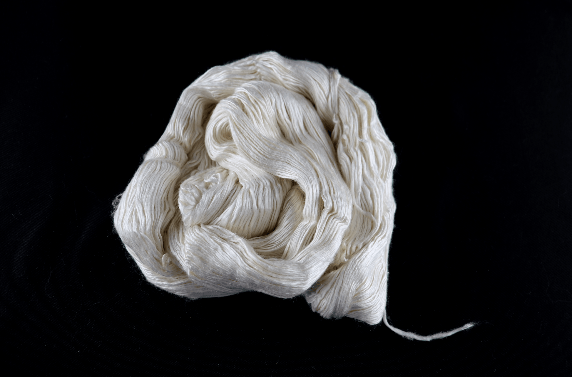 skein of white yarn