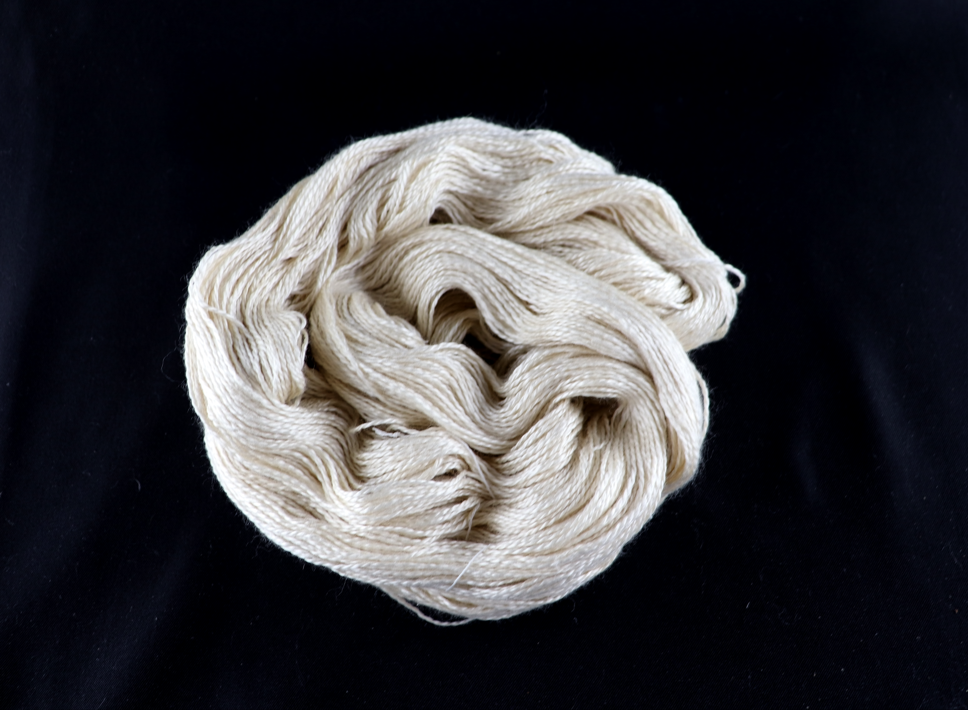 skein of white yarn